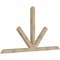Ekena Millwork Saratoga Rough Sawn Timber Gable Bracket, Douglas Fir, 96"W x 52"H x 4"D x 4"F, 13/12 Pitch GBW096X52X0404SAR00RDF - alternate 4
